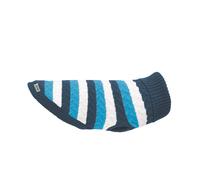 Record - Maglioncino per Cani Modello Lui&Lei. Maglione per Cani Collo Alto, Fantasia a Strisce Bianche con Sfumature Viola/Fucsia, Foro Guinzaglio e Passanti Zampe| Viola, L - Lunghezza dorso 45 cm