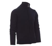 Maglioncino Aperto Cardigan Con Zip e Toppe Gomiti Giovane Primaverile