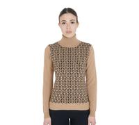 MAGLIONCINO DONNA COLLO ALTO CON LOGHI A CONTRASTO