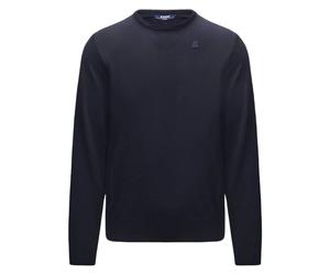 Maglioncino Girocollo K-Way K6113bw Uomo Lana Navy