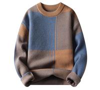 Maglioncino Girocollo Uomo, Maglione Lavorato a Maglia Maglioni a Maglia per Unmo Felpa Lavorata a Maglia Maglione in Cotone Slim Fit Cross Lines Maglione Cotone Uomo Golfino