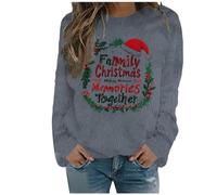 Maglioncino Natale Donna - Maglione Donna Girocollo Maglione Maglia Manica Lunga Famiglia Invernale Maglioni Coppie Partner Christmas Sweater Maglione Natale Videogiochi per Famiglia Natalizio
