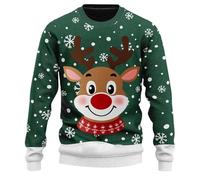 Maglioncino Natale Uomo, Maglia Natale Uomo Maglioni Natalizi Divertenti on Renna Natalizia, Maglione Invernale Caldo, Maglione Natalizio a Maniche Lunghe, Maglione Capodanno Christmas Jumper