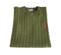 Maglioncino U.S. Polo Assn. Bert Girocollo Uomo Cotone Verde Militare