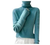 Maglione a Collo Alto Donna, Maglione da Donna Maglione Maglia Bohemien Bordo Irregolare Che Lavora Manica Lunga Elegante Senza Cappuccio vestibilità Classica Maglia Cashmere Donna Sweatshirts