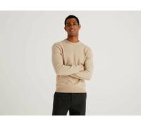 Maglione A Collo Girocorto In Lana Merino Hart Schaffner Marx, Ecru Heather [XL]