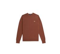 Maglione a girocollo Fred Perry da uomo, in misto lana, colore marrone, codic...