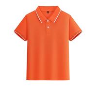 Maglione a maglia per ragazzi, a maniche corte, estivo, casual, per adolescenti, vacanze, maglietta intima per bambini, 128, Colore: arancione., 9-10 Anni