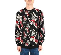 Maglione A Maglia Santa Cruz Bone Hands - Nero