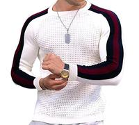 Maglione A Maglia Uomo Moda Casual Maglione Uomo Primavera E Autunno Semplice Classico di Base Maglione Uomo Versatile Maglieria Uomo C-White XXL