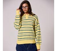 Maglione a polo a maniche lunghe con bottoni, a righe, con colletto, vestibilità morbida, casual, elegante, adatto per primavera, aeroporto, ritorno a scuola, inverno, eventi serali, vacanze L,M,S,XL,