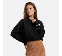 Maglione ampio a collo rotondo in cashmere Nero L Tinta unita