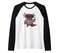 Maglione Axolotl Cool Christmas Ugly Cane Maglia con Maniche Raglan