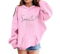 Maglione Bambine e Ragazze Top,Casual Sport T-Shirt Felpa Casual, Attivo, A Maniche Piene Top Sportivo Maglietta Elegante Leggero Hooded Sweatshirt Abbigliamento per 5-14 Anni