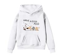 Maglione Bambine e Ragazze Top Felpa Autunnali Invernali Graziosa Calda con Cappuccio Abbigliamento Sportivo Cotone Manica Lunga Casual Pullover per Bambini 2-6 Anni