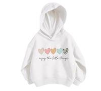 Maglione Bambine e Ragazze Top,Leggero Pullover Ampia Hoodie con Stampa Festiva Carina Maglia di Tuta A Manica Lunga Elegante Leggero Abbigliamento Sportivo per Tutti i Giorni