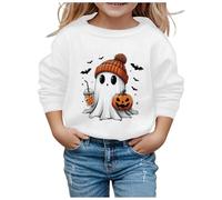 Maglione Bambine e Ragazze Top,Manica Lunga Morbida Felpe con Stampa Festiva Carina Maglia di Tuta A Manica Invernale per Bambini Abbigliamento Sportivo Bambina 1-7 Anni