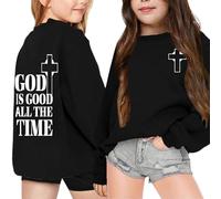 Maglione Bambine Ragazze topautunno Inverno Sweatshirt Felpa Cotone Fodera Pile Ragazza Felpe con Cappuccio Natale per Tutti Giorni