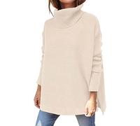 Maglione Bianco a Trecce Donna Pullover Lunghe Sportive Leggera Larghe Colorato Vento Orecchie Ali Coperta Poco Aim Glamour Porta Attillato Sottogiacca Stelle Claus Gialli Scollati