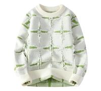 Maglione Bianco con Frange Scontati Leggero Personalizzare Primaverili Aperto Full Mezzo Croci Casual Stampare Cool Strappate Pois Zio Alamari Strappati Avvitati Stagione 3XL