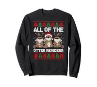 Maglione brutto con renna e scritta "All Of The Otter Christmas Tree" Felpa
