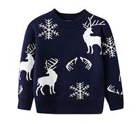 Maglione Brutto, Maglione Cattivissimo Di Natale Gilet Cardigan Caldo Maglia Manica Lunga Per Bambini Stampa Cervi E Fiocchi Di Neve Modello Cartone Animato Di Natale Per Festa Quotidiana Uscite