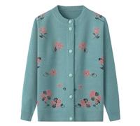 Maglione Cardigan Leggero Classico da Donna Senior Cardigan Lavorato a Maglia per Mezza Età e Anziani Vecchia Signora Casual Top Cappotto da Nonna Primavera Autunno Abbigliamento da Madre Maglione C