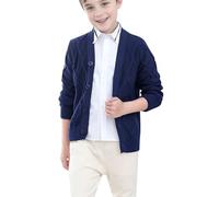 Maglione Cardigan per Bambini e Ragazzi Abbottonato a Lavorato a Maglia Grosso con Scollo a V e Maniche Lunghe Camicia 1 Anno Maschio