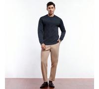 Maglione casual a maniche lunghe in maglia, effetto lavorato a coste, liscio, da uomo, caldo e termico, ideale per l inverno, uscire, per il marito L,M,S,XL,XXLBlocchi di colore,GeometricoMaglieria