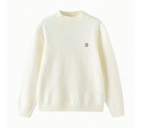 Maglione casual con colletto alla coreana e ricamo a lettera per ragazzi pre-adolescenti, adatto per autunno/inverno, marchio BalaOne Filato soffice in misto cotone: realizzato con un filato soffice i