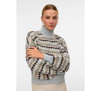 Maglione collo alto a righe Grigio XS A righe