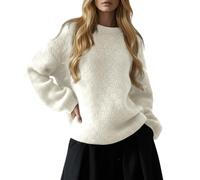 Maglione Collo Alto con Trecce Donna Eleganti Merino Trecce Maxi Padel Over Abiti Relaxed Panda Fronte Unita Casual Grandi Parallele Giacca Elettrico Lanterna Svasato Sito