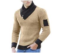 Maglione Collo Alto Uomo - Lupetto Uomo Invernale in Cotone Caldo E Spesso Pullover Caldo di Base vestibilità Regolare Taglie Forti Maglieria Tops Maglioni Alto Roll Neck Maglione per Uscire