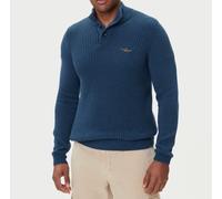 AERONAUTICA MILITARE Maglia Uomo Collo Alto Con Bottoni MA1572UL00409 Blu