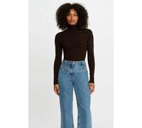 Maglione collo dolcevita maglia fine Marrone S Tinta unita