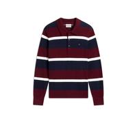 Maglione collo polo in cotone e cachemire Rosso M Tinta unita