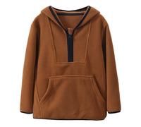 Maglione con Cappuccio da Ragazzo,Comodo e alla Moda Neonati Maschi Felpa Tinta Unita Ultra Morbida Oversize Solid Color Pullover per Bambino Tutti I Giorni Usura