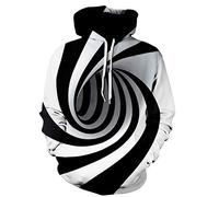 Maglione Con Cappuccio Felpa Uomo Felpe Con Cappuccio Uomo per Stampa 3D Uomini Felpe Con Cappuccio Stampato Giacche Grandi Dimensioni A Buon Mercato, Le Noir, XL