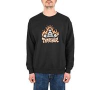 Maglione Crew Thrasher Neckface Who Cares - Nero