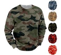 Maglione da allenamento da uomo mimetico maglione da uomo maglione da combattimento militare retrò maglione stampato mimetico super morbido maglioni girocollo a maniche lunghe pullover da allenamento