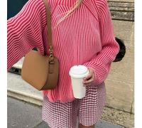 Maglione da donna a due toni, ampio e comodo con collo alto, maglia casual e versatile, adatto per vacanze, uscite eleganti e abbigliamento casual da donna, ideale per il Ringraziamento e l'inverno L,