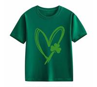 Maglione da donna a maniche corte St Day Middle and Large Children's Retro Personality 2D Printing Children's Loose Short Sleeved Pullover Rosso Donna Inverno, Ag., 10-11Years