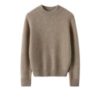 Maglione da donna a maniche lunghe in cashmere lavorato a maglia slim fit autunno inverno collo alto un pezzo biancheria intima di lana primo strato top, Pile viola., L