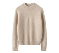 Maglione da donna a maniche lunghe in cashmere lavorato a maglia slim fit autunno inverno collo alto un pezzo biancheria intima di lana primo strato top, Pile En8, M