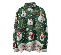 Maglione da donna con collo alto, camicetta a collo alto, per autunno inverno, Natale, maniche lunghe, con risvolto, con cappuccio, per allenamento al chiuso e all'aperto, maglietta di base, regali di