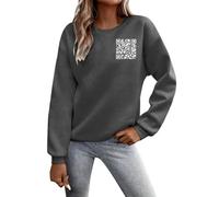 Maglione da donna con scollo rotondo, a maniche lunghe, per il tempo libero, senza comodo compagno per tutti i giorni, elegante taglio oversize, morbido misto cotone