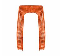 Maglione da donna con scollo rotondo, a maniche lunghe, tinta unita, camicetta europea americana come copricostume da bagno