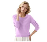 Maglione da donna elegante, per autunno con scollo rotondo, in tinta unita, per maglione invernale, elegante, oversize, leggings lunghi di Natale, motivo a treccia