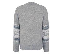 Maglione da donna Fairisle girocollo invernale caldo con stampa nordica a maniche lunghe pullover morbido vintage maglione natalizio casual maglieria top da donna UK, Grigio, M