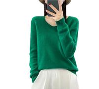 Maglione da donna in lana tinta unita slim fit scollo a V manica lunga pullover maglione caldo morbido lavorato a maglia pullover allentato, EN8, L